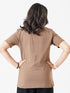 Vita Loose Fit Long Top in Camel brown